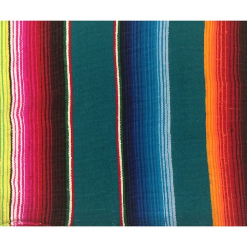 Mexican Sarape Blanket - Emerald Green