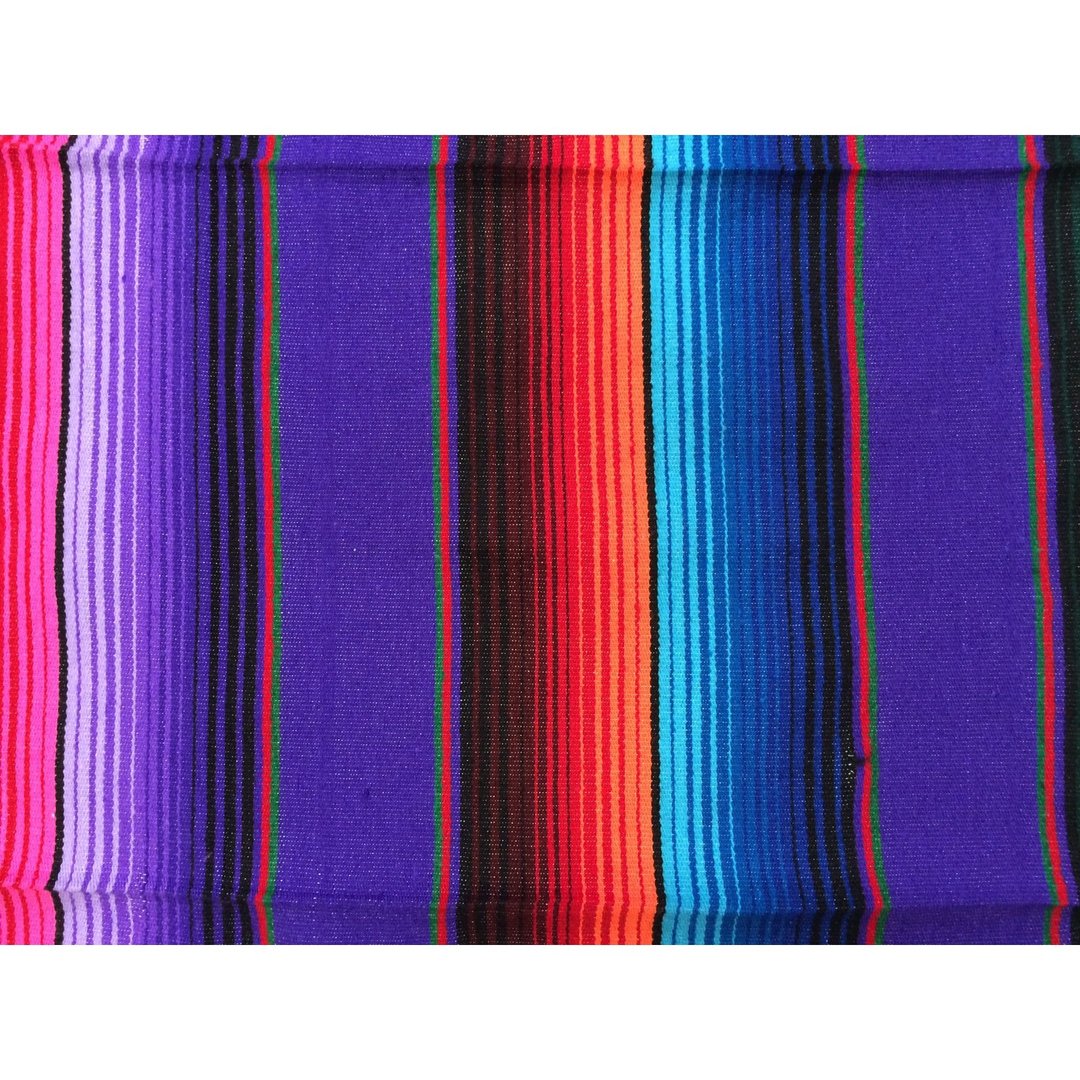 Mexican Sarape Blanket - Purple